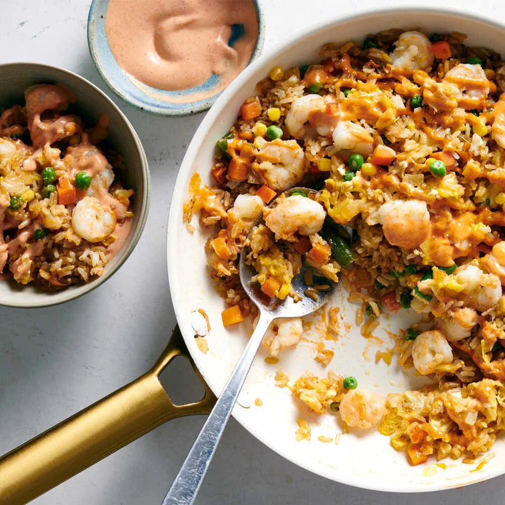 Έτοιμο Ρύζι Mama Thai Red Curry With Shrimp Handi Rice Gluten Free 80g